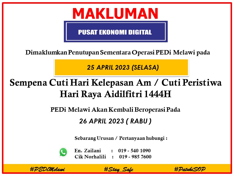 Cuti peristiwa AIDILFITRI 2023