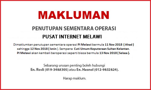 NOTIS PENUTUPAN PI melawi